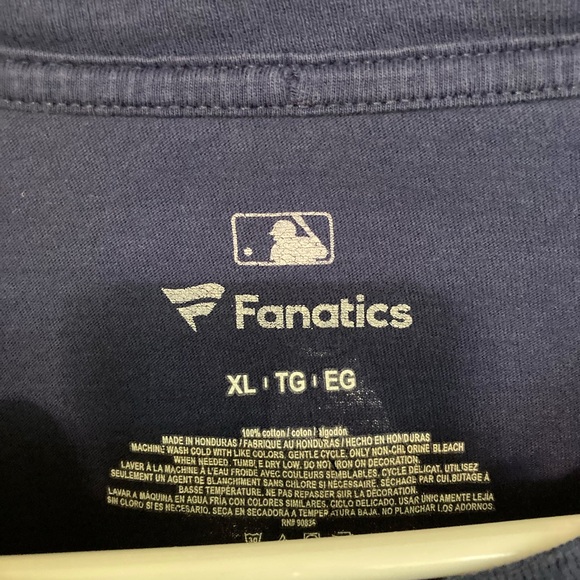 Fanatics Navy Blue Tee with White Logo - Picture 3 of 4